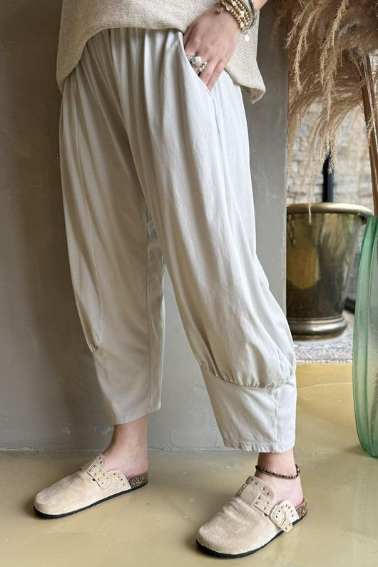 Jo Jo Quirky Classic Barrel Pant Stone